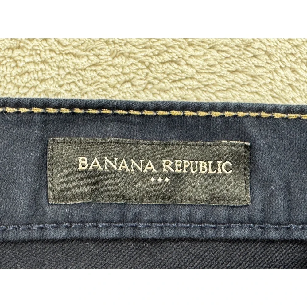 Banana Republic Mens Travel Jean Slim Fit Navy Blue Pants 33x32 Meas: 34x30.5